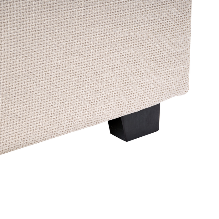 Beliani-VAUCLUSE-Tweepersoonsbed-Lichtbeige-180 x 200 cm-Polyester