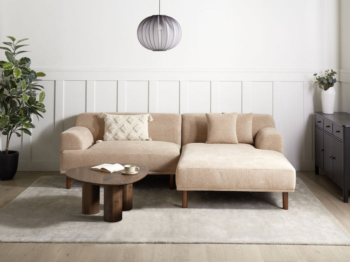 Beliani - HOLT - Hoekbank - Beige - Linkszijdig - Polyester
