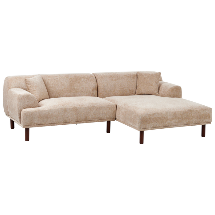 Beliani - HOLT - Hoekbank - Beige - Linkszijdig - Polyester