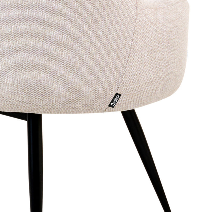 Beliani - ARENDAL - Eetkamerbank - Beige - Polyester