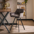 Fraaai - Ramon draaibare barstoel - 69 cm - velvet - antraciet -