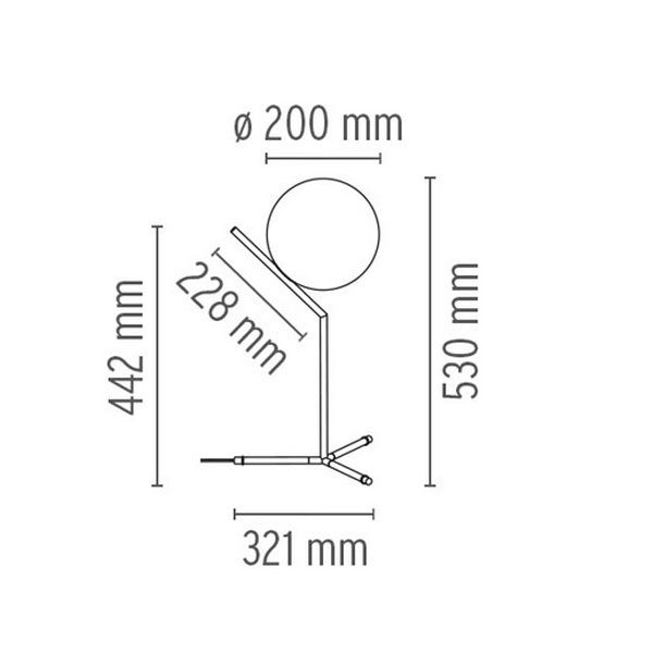 IC Lights T1 High tafellamp messing