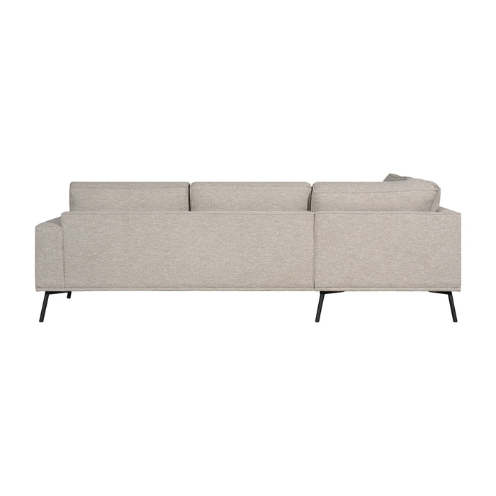 Hoekbank Alford - Beige - Textiel - 260x85x208cm (BxHxD)