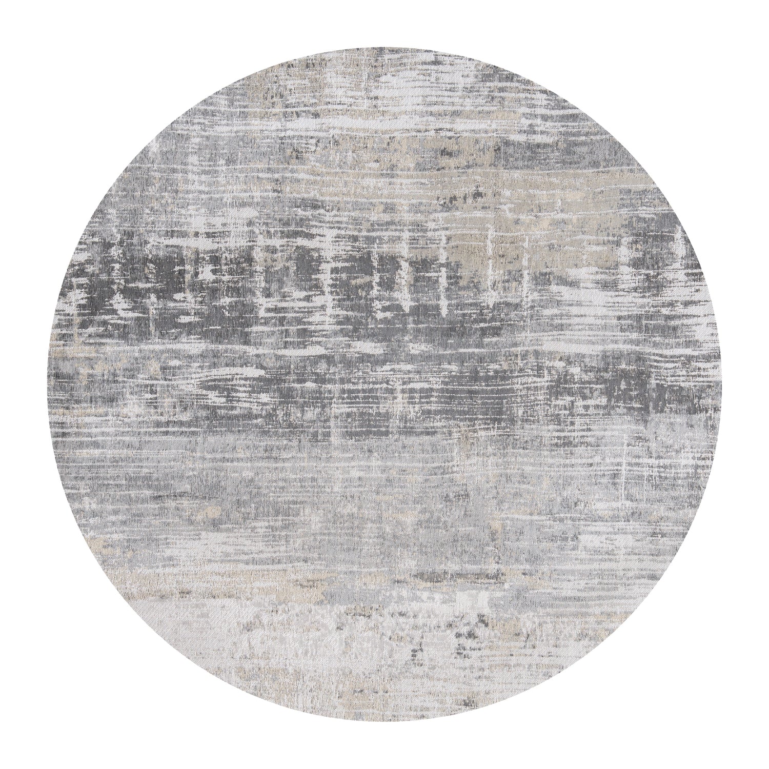 Louis de Poortere Streaks Vloerkleed Ø 140 cm - Coney Grey