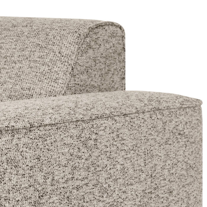 by fonQ Loft Hoekbank met Chaise Longue Rechts - Chenille Melange - Grijs