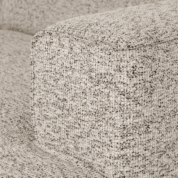 by fonQ Loft Hoekbank met Chaise Longue Rechts - Chenille Melange - Grijs