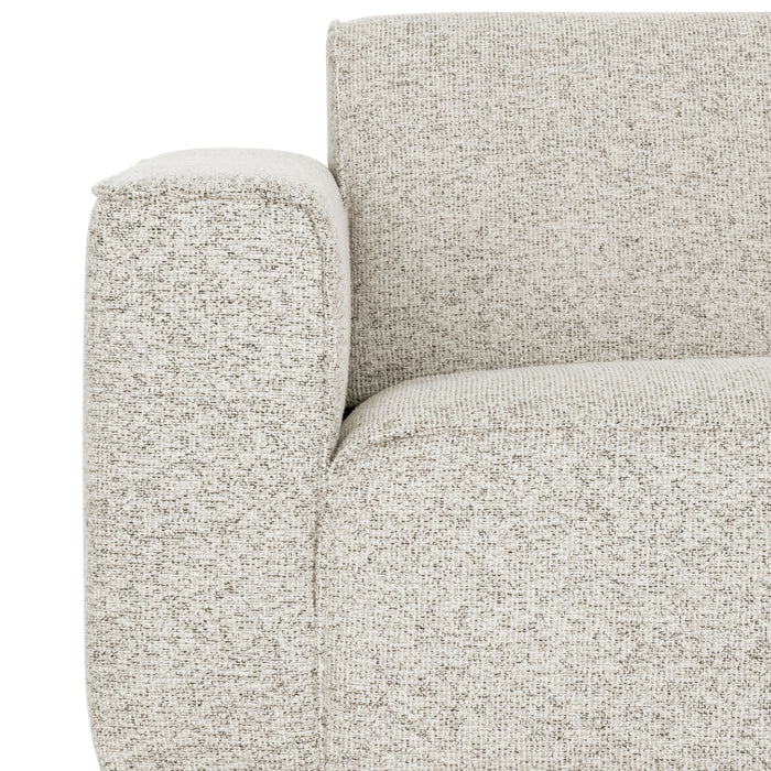 by fonQ Loft Hoekbank met Chaise Longue Rechts - Chenille Melange - Ecru