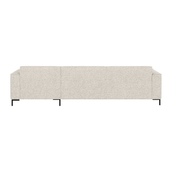 by fonQ Loft Hoekbank met Chaise Longue Rechts - Chenille Melange - Ecru
