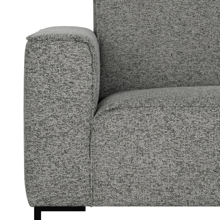 by fonQ Loft Hoekbank met Chaise Longue Rechts - Chenille Melange - Steengrijs