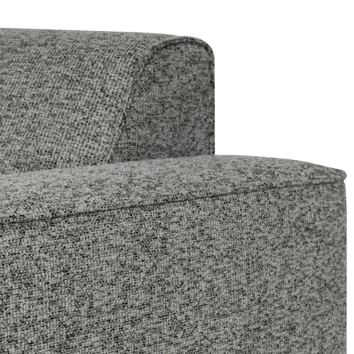 by fonQ Loft Hoekbank met Chaise Longue Rechts - Chenille Melange - Steengrijs