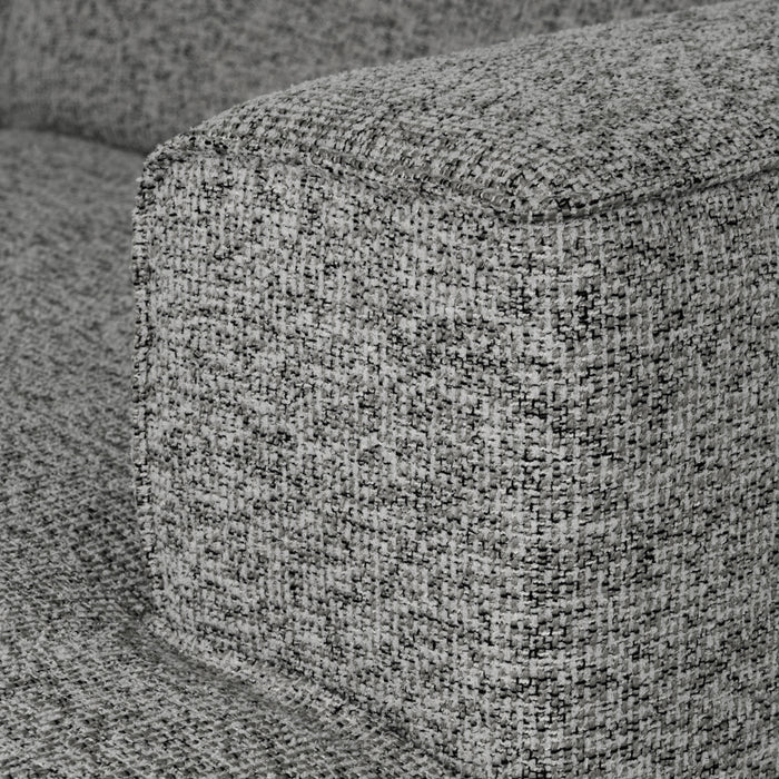 by fonQ Loft Hoekbank met Chaise Longue Rechts - Chenille Melange - Steengrijs