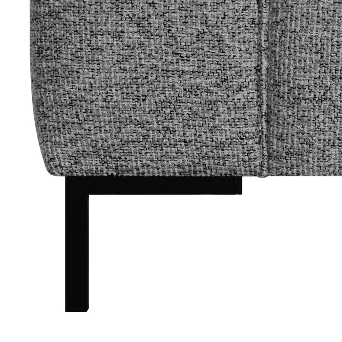 by fonQ Loft Hoekbank met Chaise Longue Rechts - Chenille Melange - Steengrijs