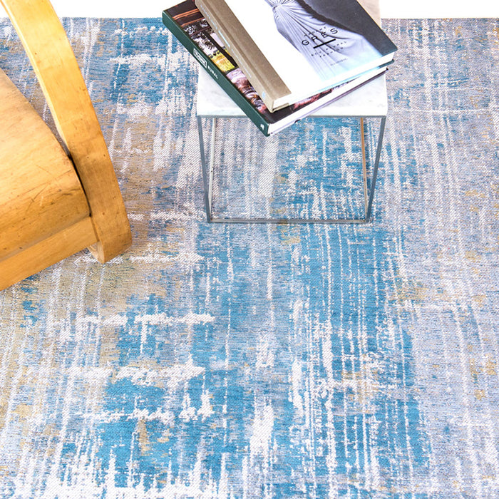 Louis de Poortere Streaks Vloerkleed Ø 240 cm - Long Island Blue