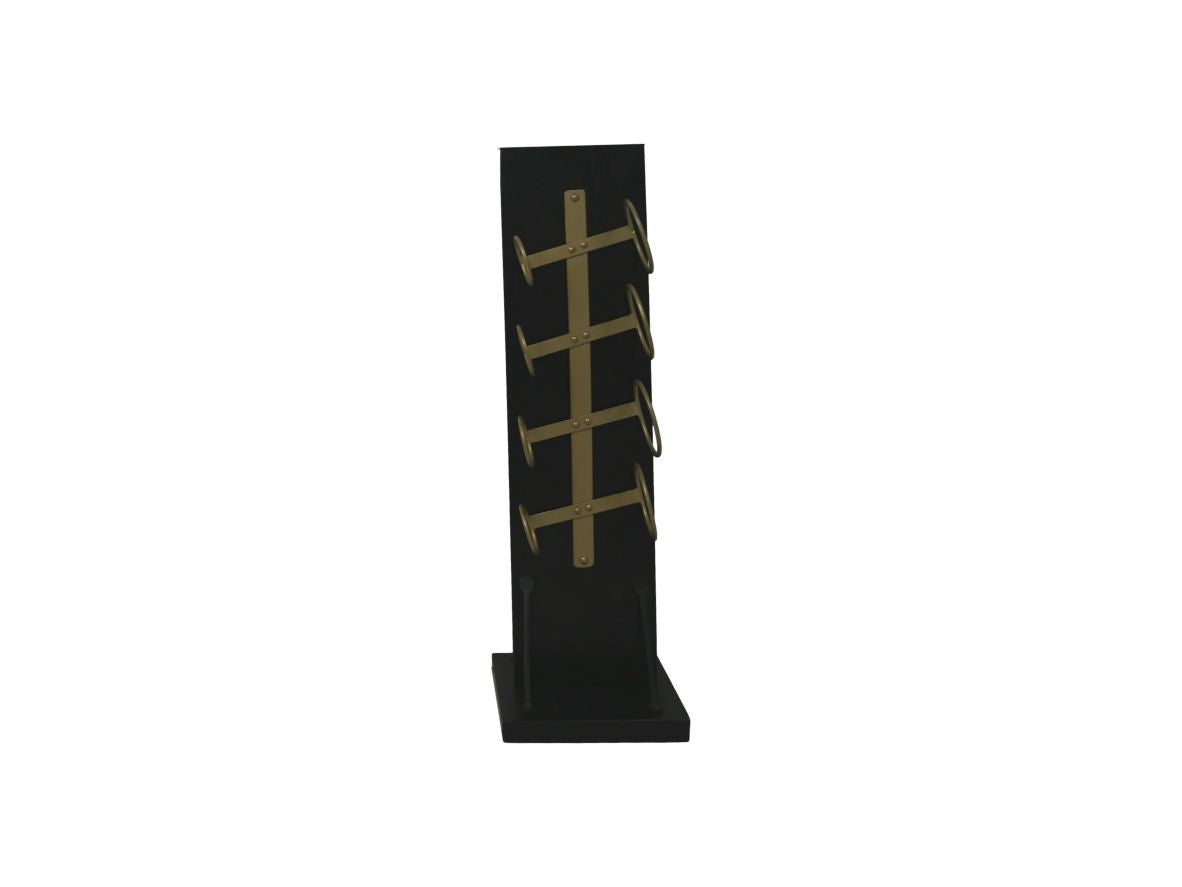 HSM Collection Wijnrek Diabo staand 4 flessen H 80 cm hout goud