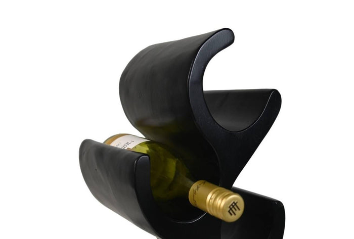 HSM Collection-Staand Wijnrek Vins 6 Flessen-27x20x51-Zwart-Munggur