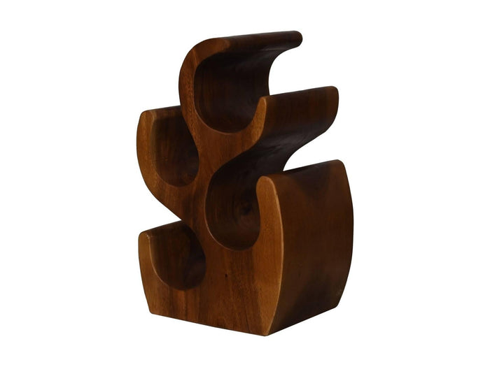HSM Collection-Staand Wijnrek Vins 4 Flessen-26x16x40-Bruin-Munggur
