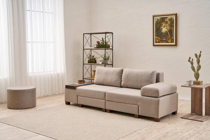 Kalune Design 3-zitsslaapbank Perenna linnen