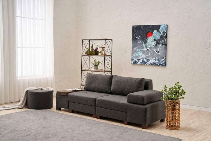 Kalune Design 3-zitsslaapbank Perenna chenille