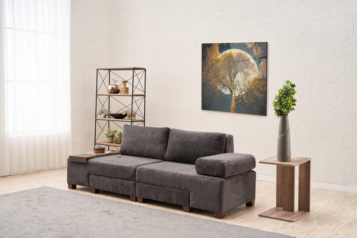 Kalune Design 3-zitsslaapbank Perenna chenille