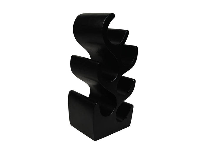 HSM Collection-Staand Wijnrek Vins 6 Flessen-27x20x51-Zwart-Munggur