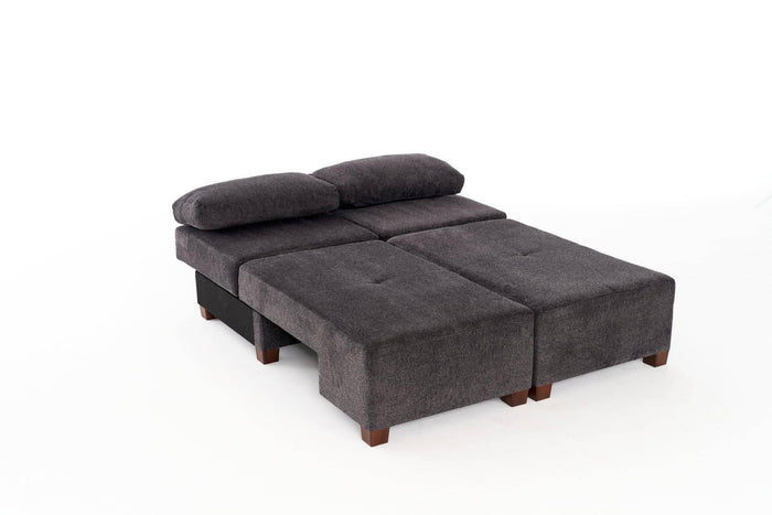 Kalune Design 3-zitsslaapbank Perenna chenille