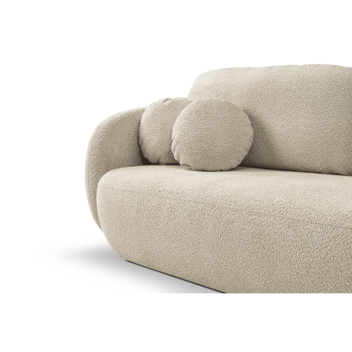 by fonQ Orin 3-zitsbank met Slaapfunctie - Bouclé - Ivoor