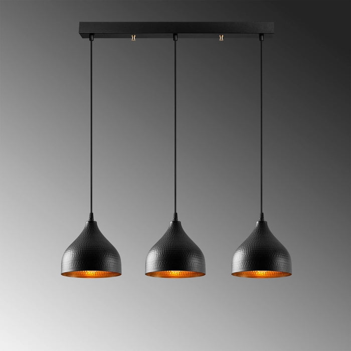 Asir | Kroonluchter | Zwart | 68 x 18 x 114 cm
