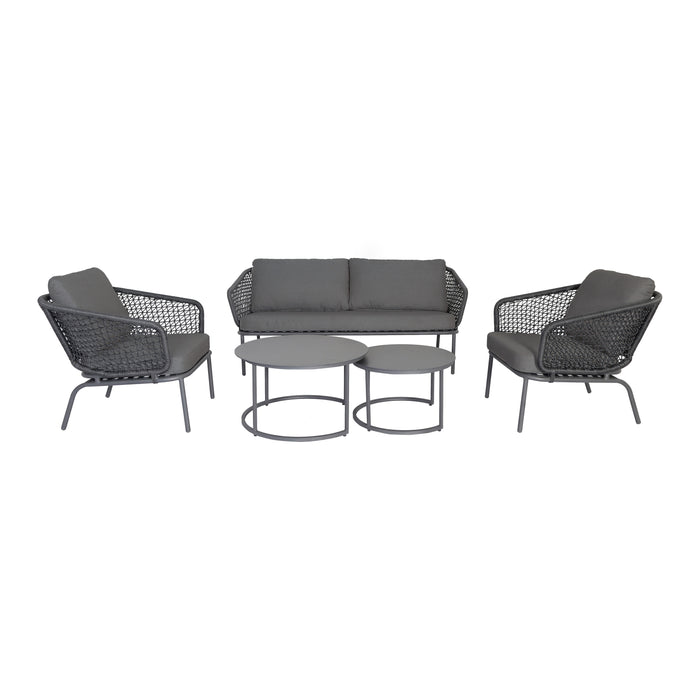 by fonQ Wire Loungeset - 2-Zitsbank en Tuinstoelen