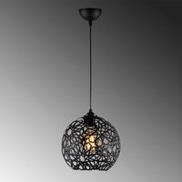 Asir | Kroonluchter | Zwart - 25 x 25 x 119 cm