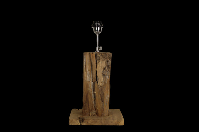 HSM Collection-Tafellamp Vierkant-25x25x50-Naturel-Teak