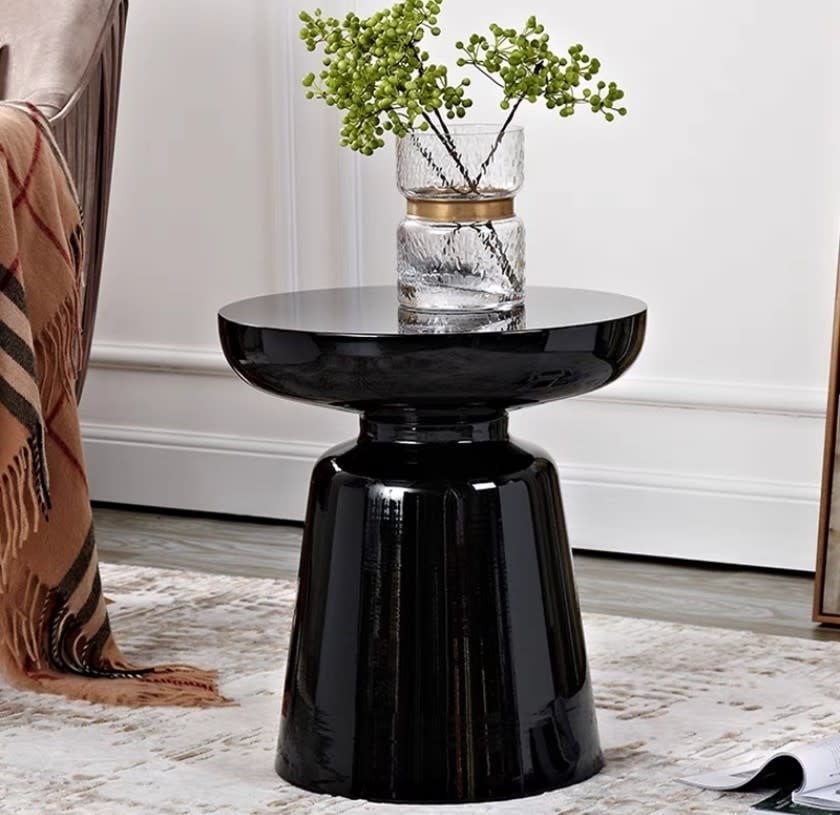 Fine Asianliving Keramische Kruk Zwart Handgemaakt -