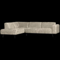 WOOOD Statement Hoekbank Links - Velvet - Beige|Wheatfield