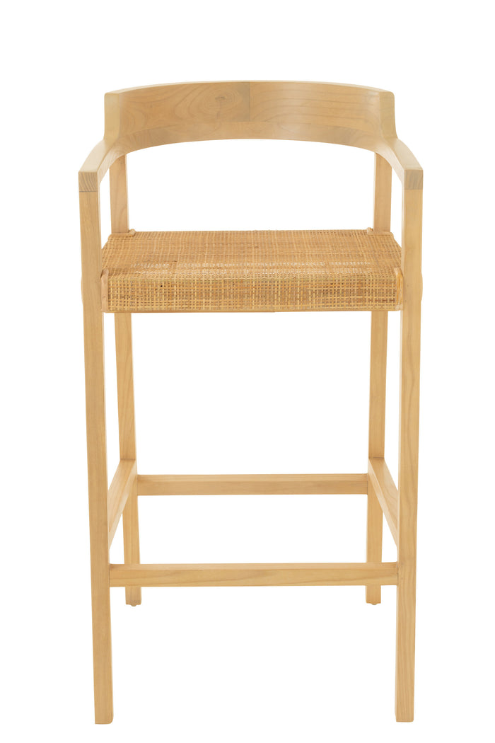 J-line - Barstoel Emma Teakhout Naturel - 55x53x100cm