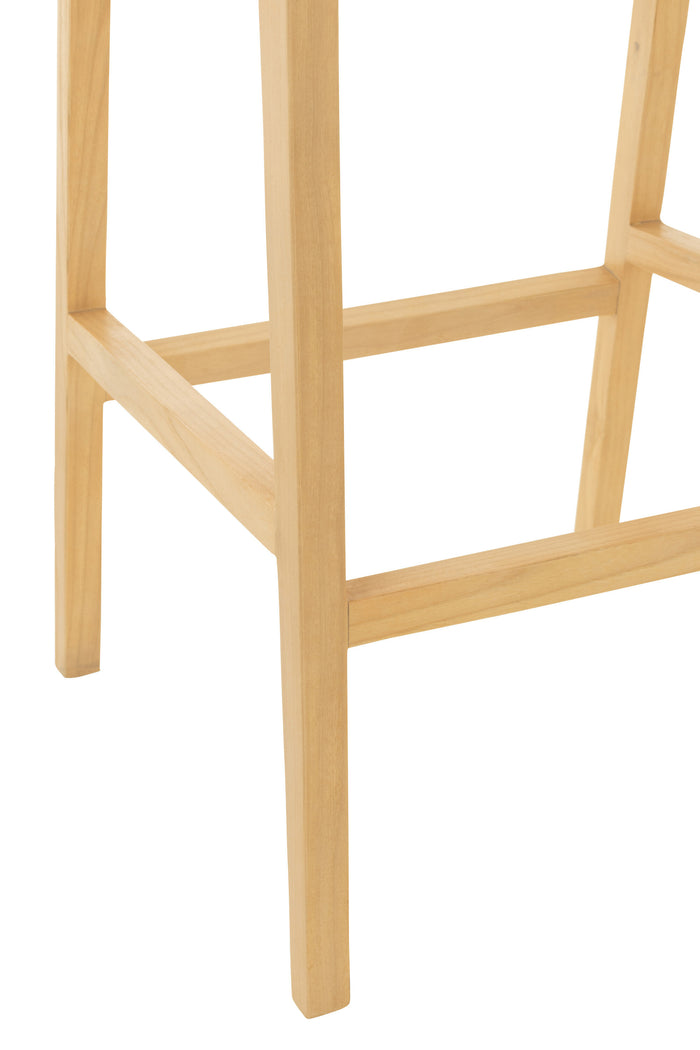 J-line - Barstoel Emma Teakhout Naturel - 55x53x100cm