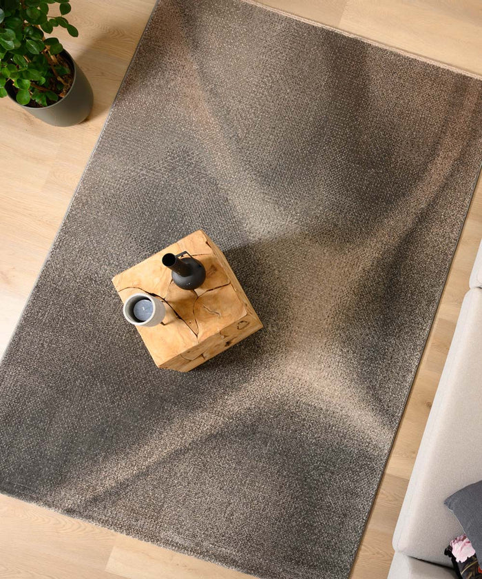 Tapeso Abstracte loper - Aria Axis bruin|beige - 80x250 cm