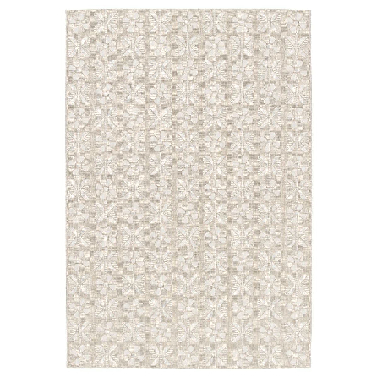 Tapeso Buitenkleed bloemen - Amber Marigold beige - 160x230 cm