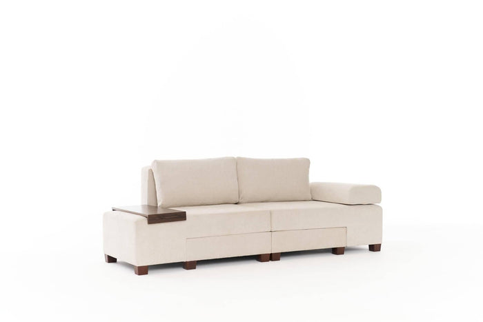 Kalune Design 3-zitsslaapbank Perenna chenille