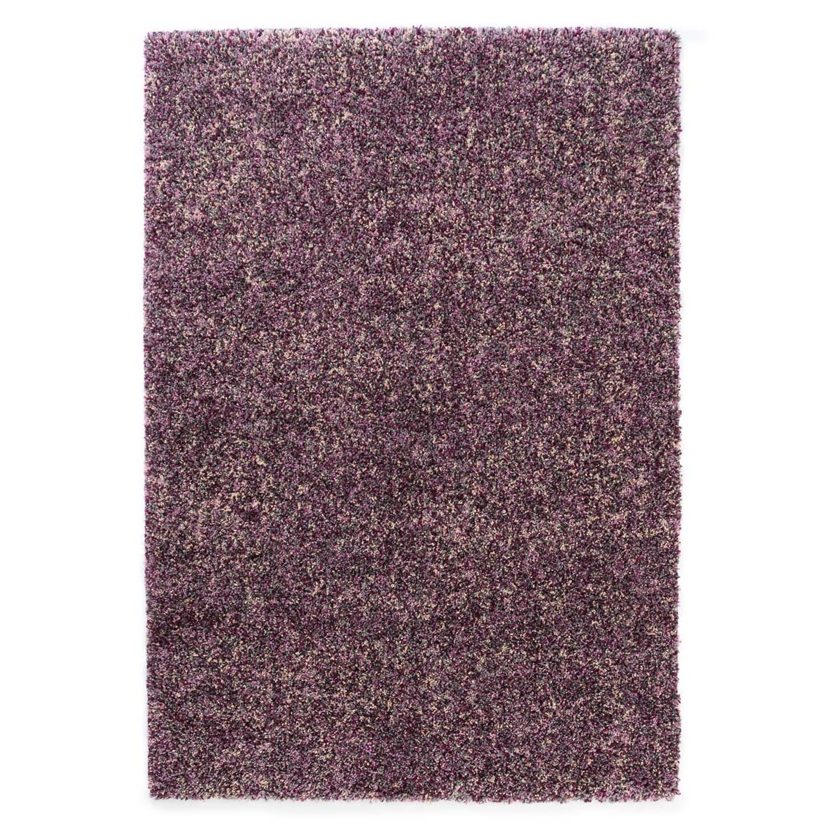 Tapeso Hoogpolig vloerkleed gemêleerd - Blend paars|grijs - 60x110 cm