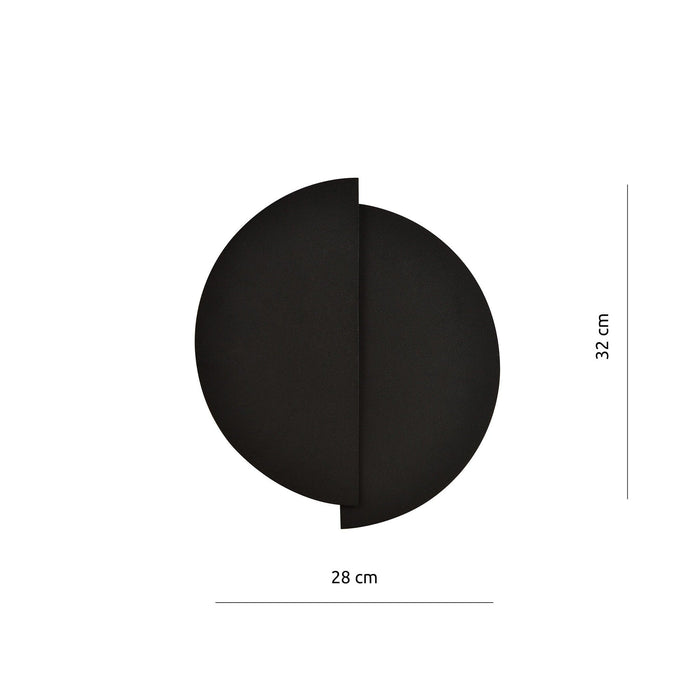 Emibig Wandlamp Form H 32 cm zwart