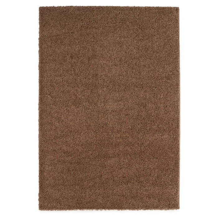 Tapeso Hoogpolig vloerkleed shaggy Trend effen - mokka - 300x400 cm