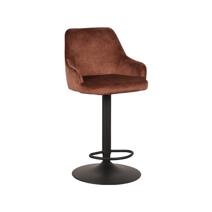 LABEL51 - Barkruk Fender - Rust Velours - Zwart Metaal
