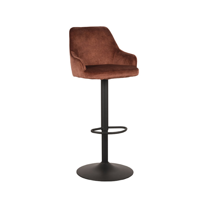 LABEL51 - Barkruk Fender - Rust Velours - Zwart Metaal