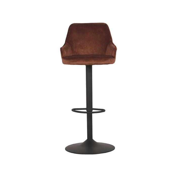 LABEL51 - Barkruk Fender - Rust Velours - Zwart Metaal