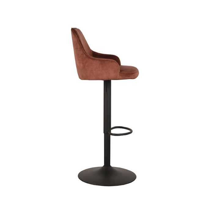 LABEL51 - Barkruk Fender - Rust Velours - Zwart Metaal