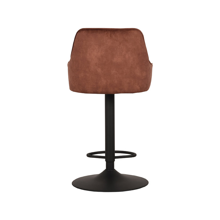 LABEL51 - Barkruk Fender - Rust Velours - Zwart Metaal
