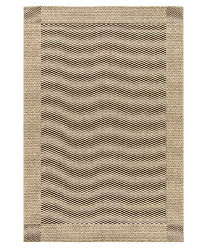 Tapeso Buitenkleed - Bask Frame beige|zwart - 200x290 cm