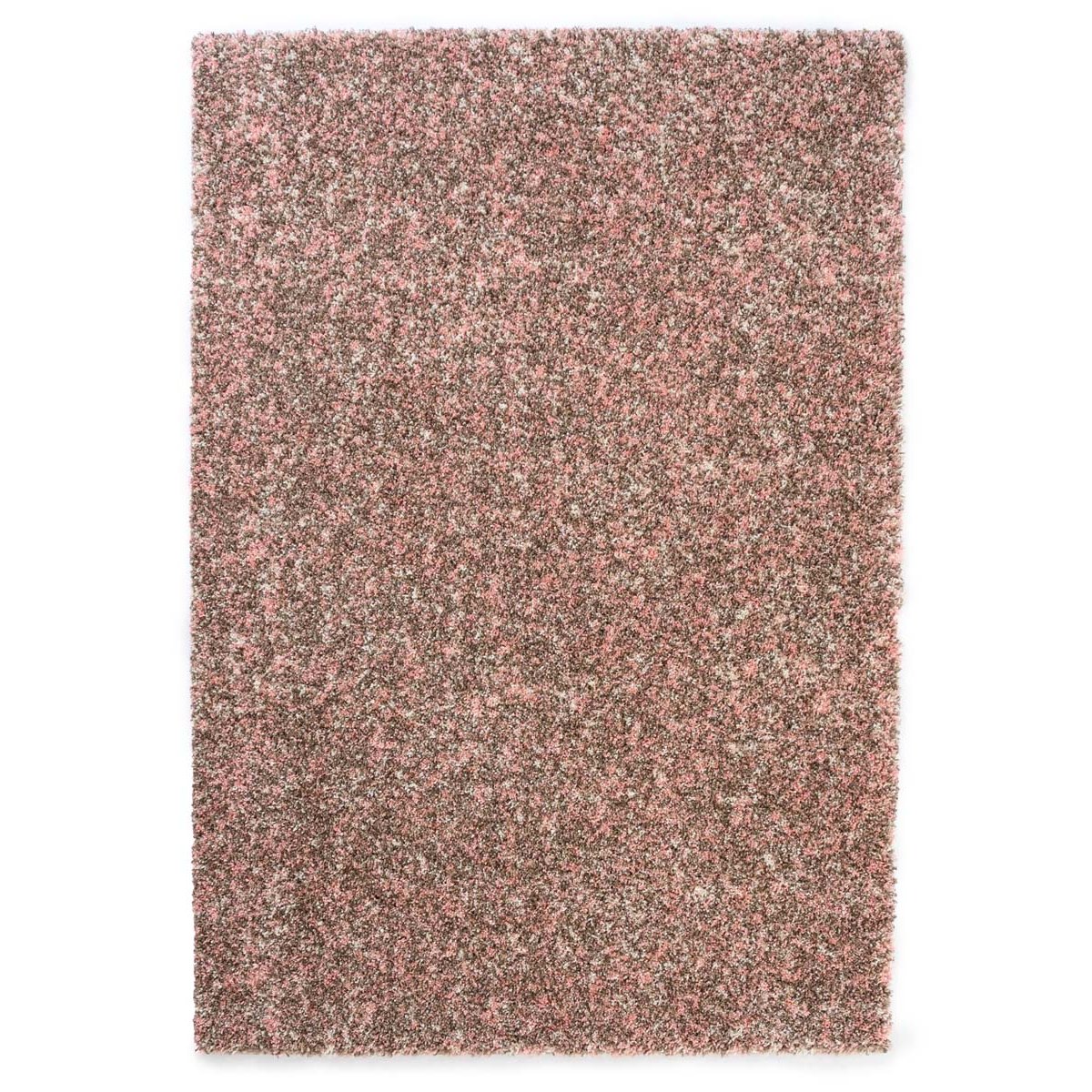 Tapeso Hoogpolig vloerkleed gemêleerd- Blend roze|beige - 80x150 cm