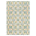 Tapeso Buitenkleed - Bubbly Tulip turquoise|geel - 200x290 cm