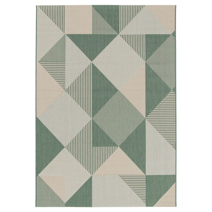 Tapeso Buitenkleed ruiten - Verdance Mesa groen|beige - 200x290 cm
