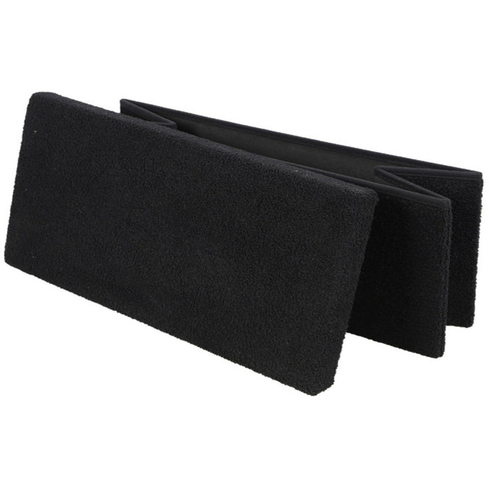 Urban Living poef|hocker|opbergbox - zwart - mdf - 76 x 38 x 38 cm